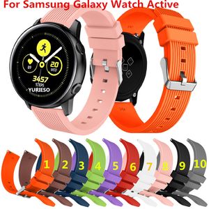 Nouveau Bracelet de Remplacement en Caoutchouc Bande 20mm Largeur Bracelet Silicone Bracelet pour Samsung Galaxy Montre active 42mm Version Rayé