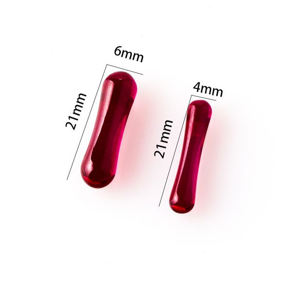 Nouvelles pilules de rubis insèrent 6 mm * 21 mm et 4 mm * 21 mm adaptées aux Terp Slurp Quartz Banger Nails Bongs en verre Dab Rigs