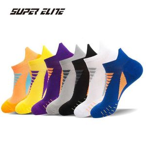 Nouvelles chaussettes pour hommes en cours d'exécution chaussettes de sport professionnel chaussettes de basket-ball en plein air à séchage rapide tube court bouche peu profonde chaussettes de bateau de fitness