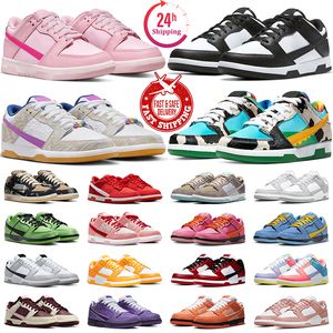 2022 Hommes Femmes Dunks Chaussures Panda Sneaker Blanc Noir Gris Brouillard UNC Coast Georgetown Vintage Navy Syracuse Orange mens trainer baskets