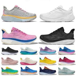 Nouvelles chaussures de course triple noir blanc brouillard orange menthe rose rose violet jaune poire lilas marbre Clifton 9 Bondi 8 pour hommes baskets de créateurs