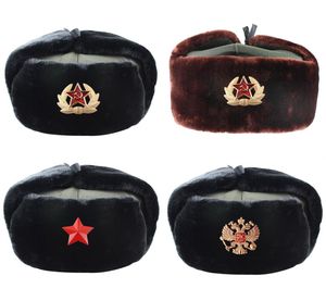 Nouvelle armée russe chapeaux militaires de chapeau pilote de police du chapeau de police d'hiver.