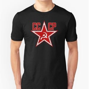 Nieuwe Russische Sovjet Red Star CCCP Unisex T-shirt Zomer Mannen Korte Mouw O-hals Shirt Cool Tees Tops Streetwear C0413