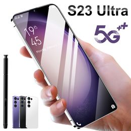 Nouveau S23 Ultra SmartPhone Original 7.0 HD Téléphones portables Android 48MP + 72MP 5G Celulares Dual Sim Card 6800mAh Téléphones mobiles débloqués