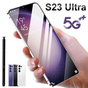 Nuevo S23 Ultra Smartphone original 7.0 HD Android Cellphones 48MP+72MP 5G Celulares Dual SIM Tarjeta SIM 6800mAh teléfonos móviles desbloqueados