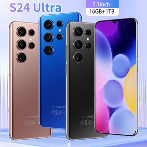 Nieuwe S24 Ultra-telefoon 1+16 g 7,3-inch groot scherm Android lage prijs smartphone