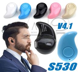 Nieuwe S530 Wireless Stealth Mini Ultrasmall Stereo oordopje Hoofdstuk Hands Sport oortelefoons ineer voor Samsung All Mobile Phone2682212