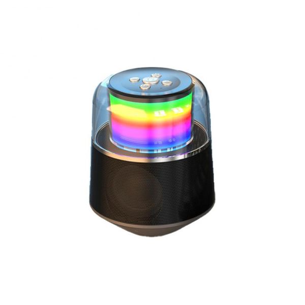 Nouveau cylindre S6 de lumière colorée, haut-parleur compatible Bluetooth, effet de lumière RGB, prise à diaphragme pour la maison, haut-parleur de dessin animé