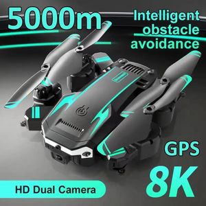 8K HD Dual Camera RC Drone with Obstacle Avoidance, Foldable Quadcopter for Adults and Kids, Perfect Gift (Three Batteries)