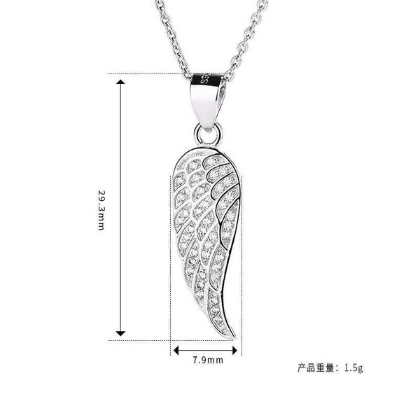 Nuevo S925 Joyas de plata ala para mujeres Collor colgante de alas colgantes de ángel