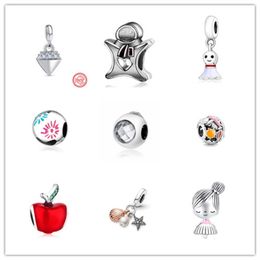 Nouveau s925 Sterling Silver Loose Bead Charms Perles Bracelets De Luxe Original Fit Pandora Collier De Mode Pendentif Classique Charme Bracelet Femmes Bijoux Cadeau