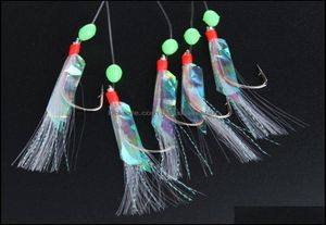 Nouveau Sabiki Soft Fishing Lure Rigs Bait Jigs Porté Faux String Cristal Barbelé Crochet Leurres Drop Livraison 2021 Baits Sports Outdoor3687975