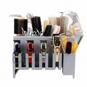 Nouveau Sal Maquillage Mallette de rangement Outils de barbier Boîte de rangement Boîte de tondeuse électrique Portable Tondeuse à cheveux Peigne Porte-brosse de bureau I3vQ #