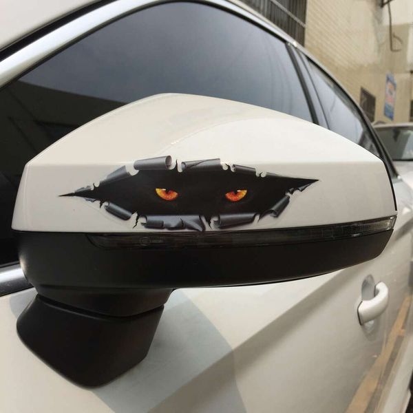 Nueva oferta, diseño de coche 3D, divertidos ojos de gato, pegatina de coche que mira a escondidas, impermeable, monstruo que mira, accesorios para automóviles, cubierta de cuerpo entero para todos los coches