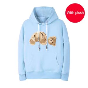 Nieuwe verkoop modeontwerper hoodie Broken Bear sweatshirt Teddybeer Trendy Terry Explosion Sweater stijl Mannen en Vrouwen Maat S-XL