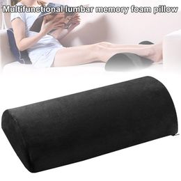 Nueva venta Half Moon Bolster Semi-Roll Pillow Soporte para el tobillo Lumbar Neck Pain Relief Memory Foam Pad Travel Outdoor Pillow 201130