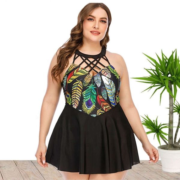 Nouvelle vente plus taille de maillot de bain à imprimé floral sexy.