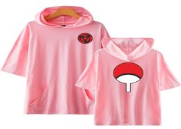 Nieuwe verkoop Summer Fashion Anime Tees Uchiha Sasuke Family Badge Printing Hooded T -shirt Hoge kwaliteit Korte mouw T -shirt5254775