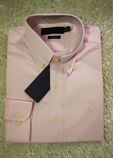Nouvelles ventes Famous Customs Fit Casual Robe Shirts Popular Golf broderie Pony Business Polo Blouse Men de vêtements pour hommes à manches longues