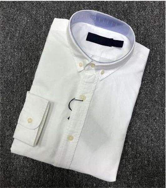 Nuevas ventas camisas famosas para hombre Top blusa bordada de calidad de caballo pequeño Camisas Manga larga Color sólido Slim Fit Ropa de negocios informal Camisa de manga larga