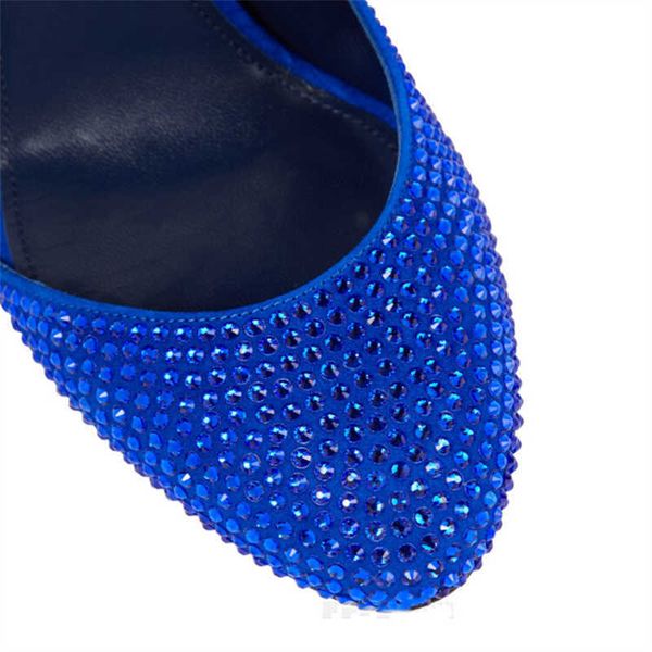 Nuevas sandalias sexis con tiras cruzadas en el tobillo y diamantes de imitación, tacones altos, zapatos de pasarela de lujo con punta redonda y talón descubierto para mujer 230406