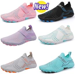 Nouvelles sandales Chaussures d'eau Été Natation Orange Vert Bleu Rose Noir Violet Extérieur Hommes Femmes Pantoufles À Séchage Rapide Aqua Flats Yoga Chaussette Eur 36-45