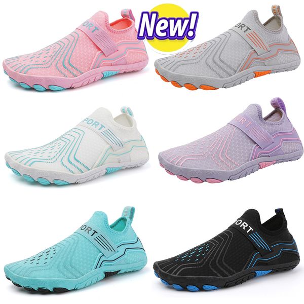 Nouvelles sandales chaussures d'eau été natation orange vert bleu rose noir violet extérieur hommes femmes pantoufles séchage rapide Aqua Flats Yoga chaussette taille 36-45