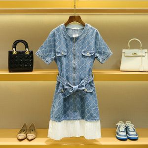 Nieuwe Sandro Family French Denim Dress Dames halflange jurk Kinderen