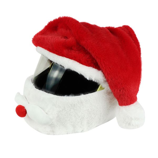 Nuevo casco de ciclismo de Papá Noel, cubierta para casco de motocicleta de Navidad, sombrero seguro de cara completa, gorra de carreras de Papá Noel, decoración de Feliz Navidad 916