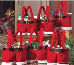 Nouveau pantalon de Santa Style Christmas Candy Gift Sac de Noël Gift 20pcs lot8147730