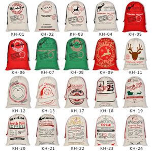 Nuevas bolsas de santa saco decoración navideña bolso de tela bolso de tela bolsa 12 estilos al por mayor