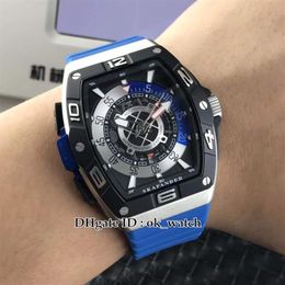 NIEUWE SARATOGE SKF 46 DV SC DT MIYOTA Automatic Mens Watch Skafander Blue Rubber Strap Hoge kwaliteit goedkope heren Sport Watches309L