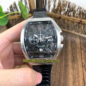 NOUVEAU SARATOGE V 45 SC DT COBRA Motif serpent noir Cadran Japon VK Mouvement chronographe à quartz Montre pour homme Boîtier argenté Bracelet en cuir 2004