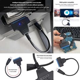 Nieuwe SATA naar USB 3.0 harde schijf adapterkabel tot 6 Gbps adapterkabel Plug and Play-ondersteuning voor Windows-serie voor 2,5 inch HDD SSD