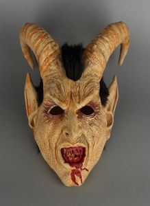 Nouveau masque effrayant Demon Devil Lucifer Horn Latex Masks Halloween Cosplay Decoration Festival Party Supply Props Adults Horri8703910