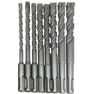 Nouveau SDS-Plus à double rainure Drift Boes Toas 4 Coupes Coupes Cuthead Twisted Spiral Drift Toot Electric Hammer Masonry Drill Bits Kit