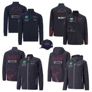 Nieuwe seizoenscycluskleding heren F1 Racing Sweatshirt hoodies voor heren Lente en herfst Team Hoodie Dezelfde stijl Give Away Hat Num 1 11 Logo