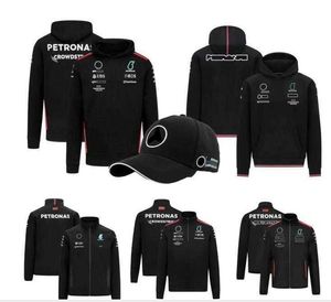 Nieuw seizoen motorkleding F1 Team hoodie Nieuw racejack Dezelfde stijl ademende weggeefhoed wit of zwart
