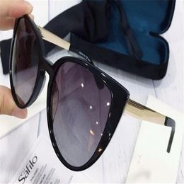 Nieuw verkoop modeontwerper zonnebril 3816 cat eye frame kenmerken boordmateriaal populaire eenvoudige stijl topkwaliteit uv400250d