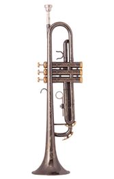 Nouvelle vente professionnelle TR210S Bb trompette noir Nickel plaqué or jaune laiton Instruments Bb trompette populaire musicale argent