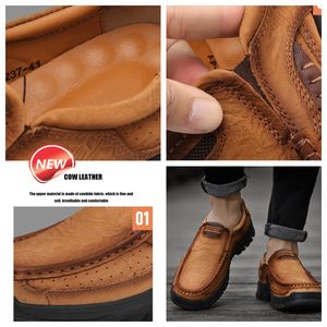 Nouvelles chaussures de vente pour hommes en cuir véritable GAI chaussures en cuir décontractées mocassins d'affaires légers de haute qualité designer d'escalade classique Eur 38-51