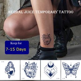 Nouveau autocollant de tatouage temporaire semi-permanent pour filles garçons longue durée 1-2 semaines étanche réaliste corps lune autocollants de tatouage