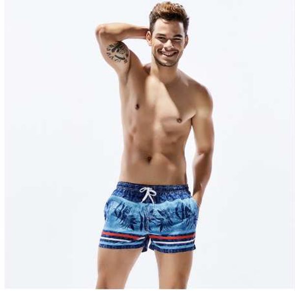 New Seobean Floral Mens Board Shorts Men Beach Swimsuit Short Male Bermudas Beachwear Traje de baño Quick Dry Size M, L, XL 71303