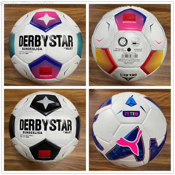 Nouvelle Serie A 23 24 Ballons de football de match de Bundesliga League 2023 2024 Derbystar Merlin ACC Football Résistance au dérapage des particules Entraînement de jeu Taille de balle LWCW