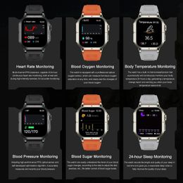 Nouvelle série Smart Watch Men 1.95 "AMOLED HD Screen Sé frémissement cardiaque Bluetooth Call NFC IP68 Waterproof Dreshing Smartwatch pour Xiaomi