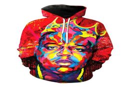 Nouveau ensemble Biggie Smalls Sweats Sweat à capuche pour hommes Paulle à capuche imprimé à capuche mâle imprimé 3D Sweats à capuche RJ01763708536