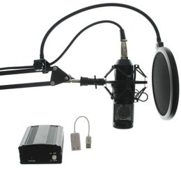 Nuevo Set de micrófono de estudio condensador con cable BM800 profesional de 3,5mm con soporte
