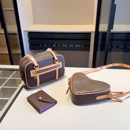 Nieuwe Set Mode Handtas Kleine Verse Liefde Tas Luxe Designer Tas Hoge Kwaliteit Lederen Retro Praktische Portemonnee