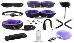 Nuovo sesso manette frusta spina anale collare coda bavaglio corda bdsm bondage sessuale kit erotico SM giochi per adulti giocattoli del sesso per le donne Y2011186050831