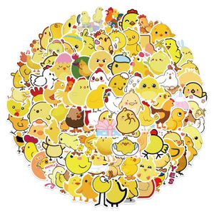 Nouveau Sexy 100 PCS Dessin Animé Mignon Jaune Poussin Graffiti Autocollants DIY Réfrigérateur Ordinateur Portable Guitare Bagages Étanche Autocollant Decal Enfants Classique Jouets